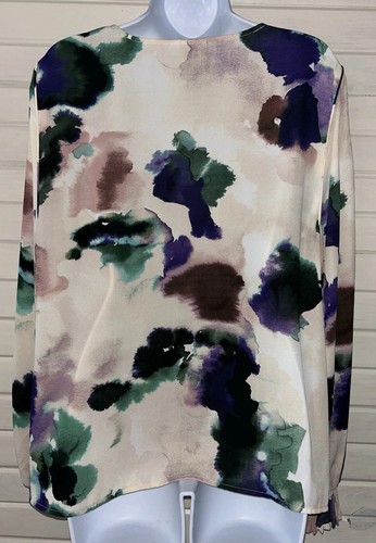 Blusa Cabi Mystic Talla GRANDE Aurora Floral Acuarela Cuello en V L/S Top Blusa Usada en Excelente Condición - Imagen 7 de 11