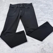34 Heritage Mens Courage Mid Rise Straight Leg Black Jeans Size 34x32