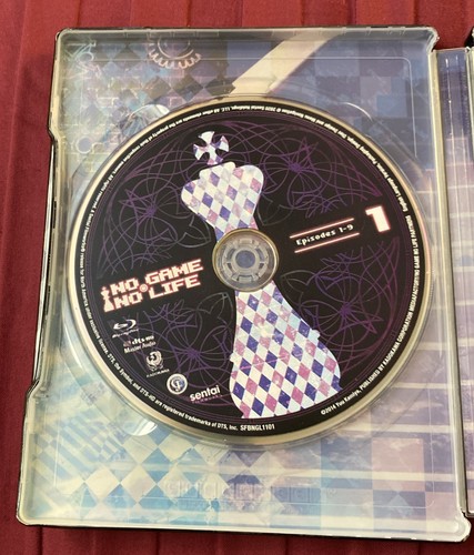 No Game No Life SteelBook Collectors Edition W/ Slipcver Blu Ray TV Series+Movie - Foto 4 di 8