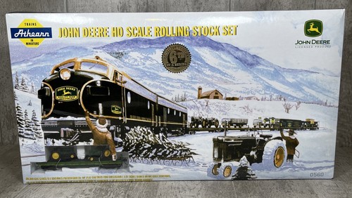 Athearn John Deere Rolling Stock Train Set W/ 60 Tractors DieCast HO Scale NIB