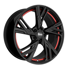 19 Zoll MAM RS5 5x108 ET45 Alufelgen BLACK PAINTED RED INSIDE