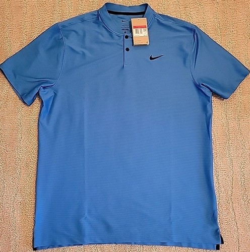Nike Tour Dri-Fit Polo Golf Shirt Blade Kragen Herren L $ 80 Neu mit Etikett FJ7035-435 blau