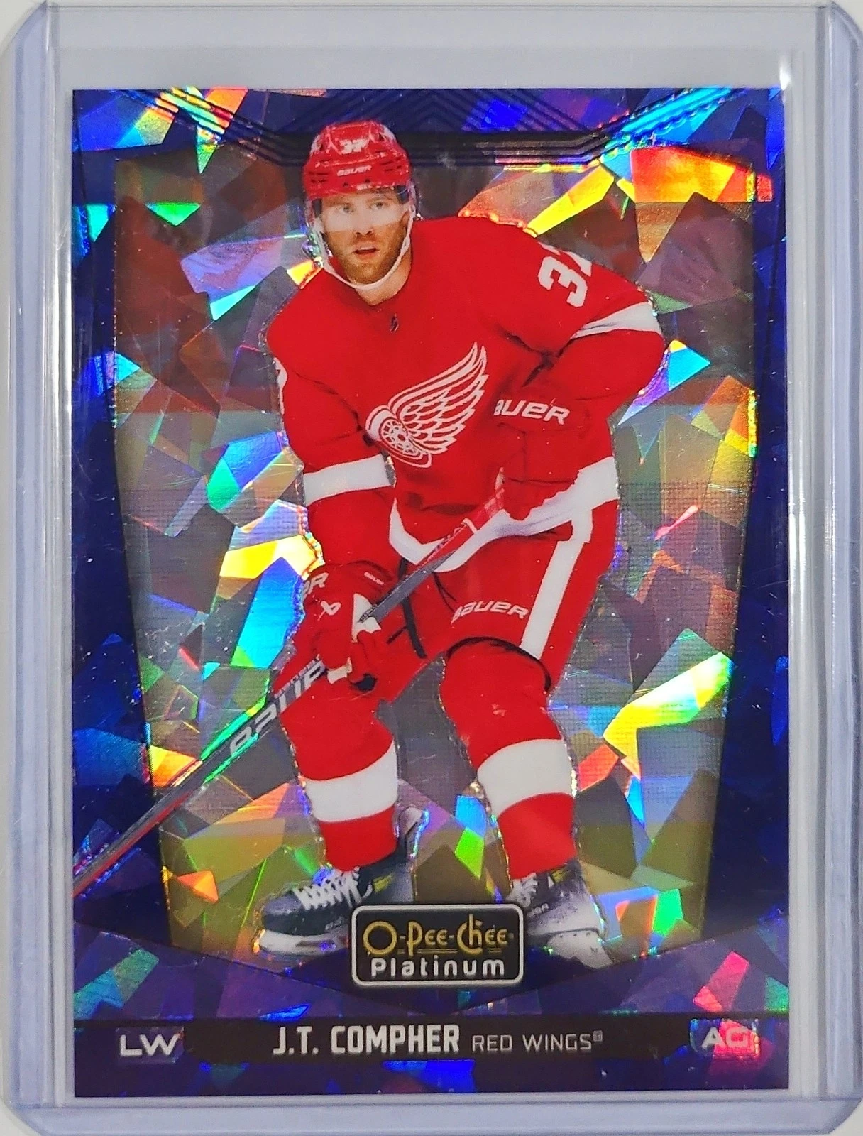 2024-25 O-Pee-Chee Platinum Blue Fragments J.T. Compher 014/125 Detroit Red