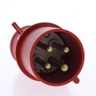 Leviton Industrial Grade Pin & Sleeve Splashproof Plug 32A 380/415V SP432P6