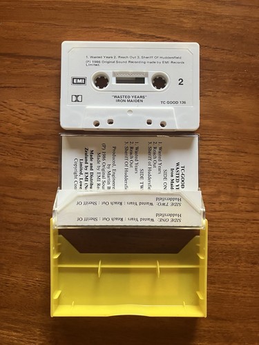IRON MAIDEN - WASTED YEARS (EMI TC-GOOD 136) 1986 NEW ZEALAND CASSETTE SINGLE - Picture 4 of 4