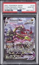 2021 POKEMON SWORD & SHIELD EVOLVING SKIES SECRET FULL ART/RAYQUAZA VMAX PSA 10