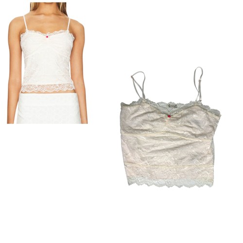 Intimately Free People Revolve Lacey Essential Cami Seasalt Lace Crema Grande - Imagen 1 de 7