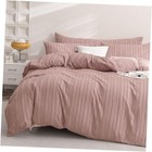  Duvet Cover Twin Size Smokey Pink - 3PCS Twin(68"×90") Smokey Pink-striped