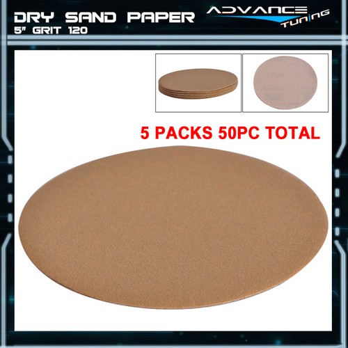 Dry 5Inch No Hole Sand Paper Disc 120 Grit Repair Sanding Sandpaper 50PC - Picture 1 of 4