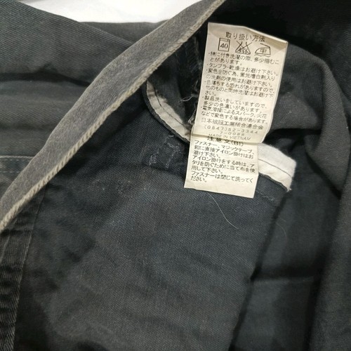 GIN WASHI Chore Jacket Men Outdoor Work Wear Full Zip Black Size L Pit21.5 - Picture 12 of 14