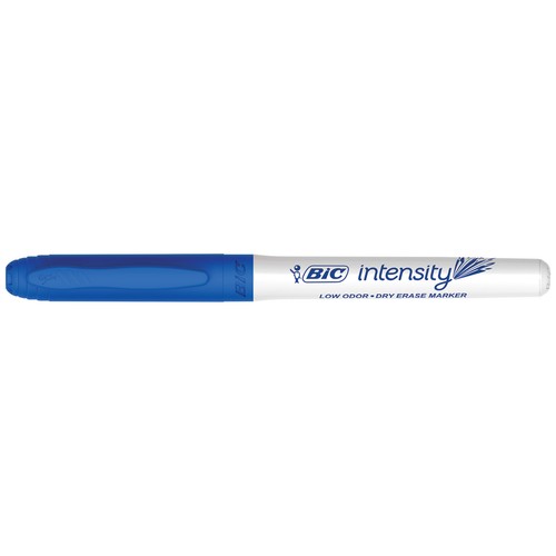 BIC Intensity Blue Low Odor Dry Erase Markers, Fine Tip, 12-Count Pack - Picture 2 of 3