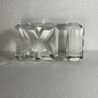 Vtg  Tiffany & Co XII Crystal Glass Paperweight Roman Numeral Atlas Collection