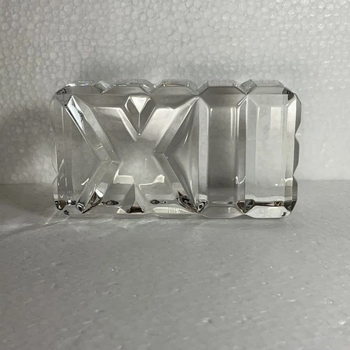 Vtg  Tiffany & Co XII Crystal Glass Paperweight Roman Numeral Atlas Collection