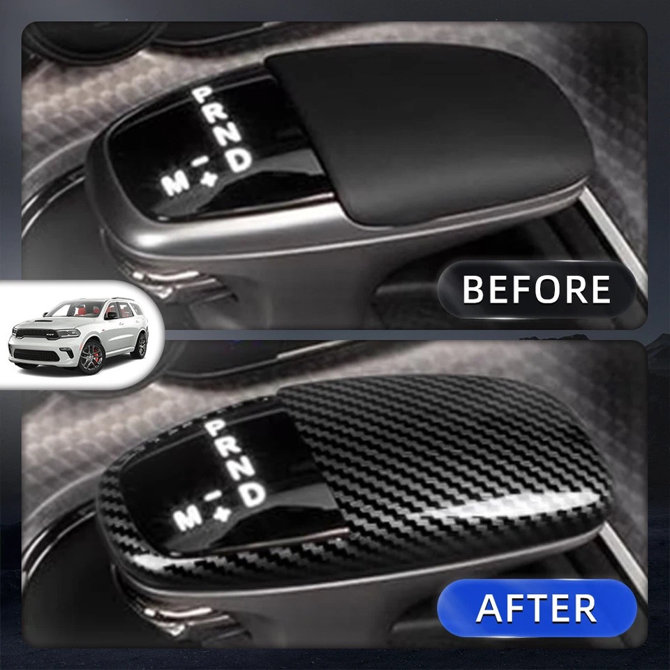For Dodge Challenger 2015-2024 Abs Gear Shift Knob Cover Decorative Stickers 1pc Foto 4 de 4