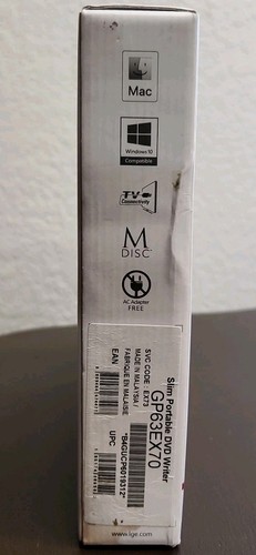 LG Ultra Slim Portable External USB DVD Writer Drive SP80NB80 Open box New - Picture 3 of 5