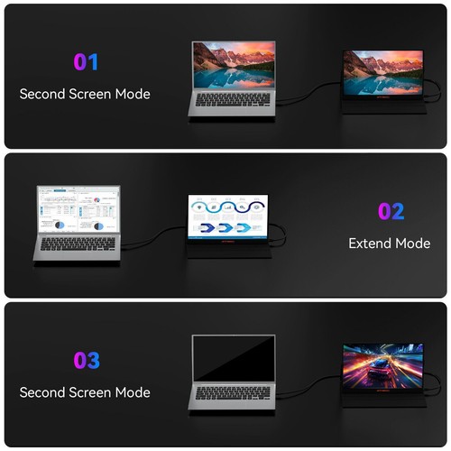 17.3'' QHD 2560 x 1440 165Hz HDR10 Portable Gaming Monitor Screen for Laptop New - Picture 8 of 18