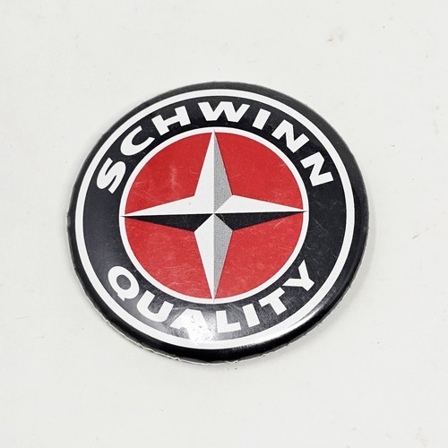 Vintage Schwinn Qualität Pinback Button - Fahrrad Werbung Logo Abzeichen (2") - Bild 2 von 5
