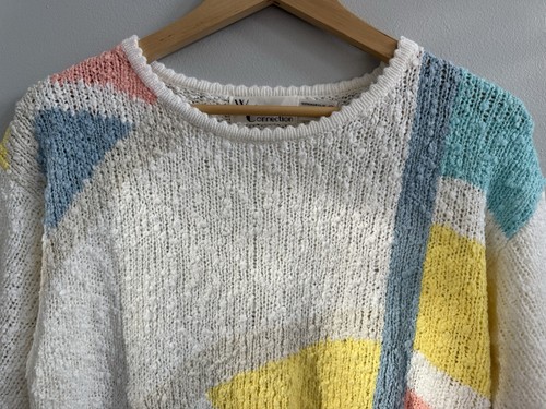 Suéter Pullover Palomitas Geométricas Western Connection Años 80 De Colección Para Mujer’s Talla S - Imagen 2 de 10