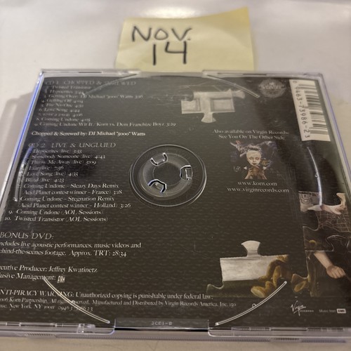 KORN - Chopped, Screwed, Live & Unglued (2-CD/DVD) 2006, 3 Discs, Virgin) - Picture 2 of 2