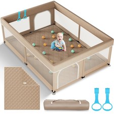 Baby Playpen with Mat 71" 59" - Extra Large Playpen for Babies and Toddlers w...