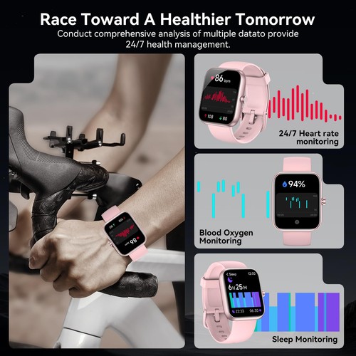 BOOOMIC Montre Connectée avec Alexa Intégré, 1.83" HD Fitness Tracker avec - Photo 4 sur 7