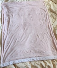 Super Soft, Beautiful Plush Pink  White Baby Girl Blanket, 30x40"