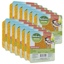 Hungrybird NaturAll Non-GMO Hot Pepper Suet Cake, Pack of 12