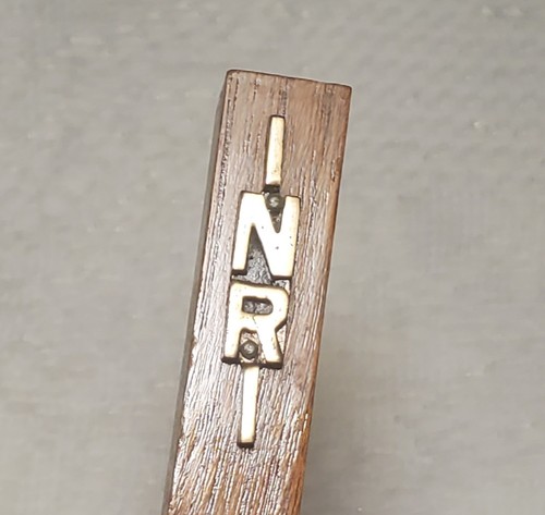 Crocifisso INRI 15" legno e ottone croce Gesù cattolico cristiano religioso vintage - Foto 3 di 11