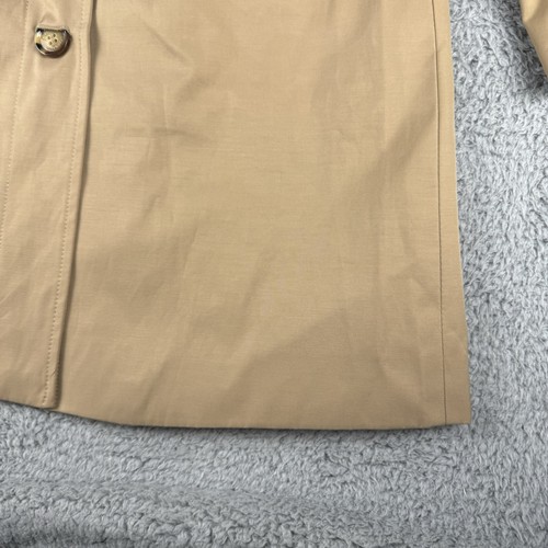 Calvin Klein Women's Trench Coat Hooded Tan Button Up XS Rare - Picture 5 of 13