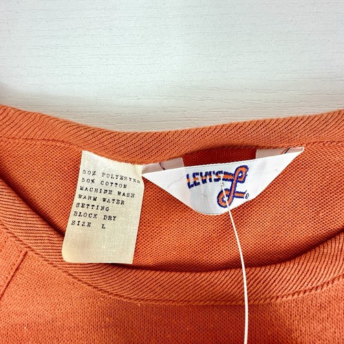 Deadstock Vintage Levi’s Sportswear Tee 70s 80s USA Made Orange T-Shirt Large - Picture 7 of 9