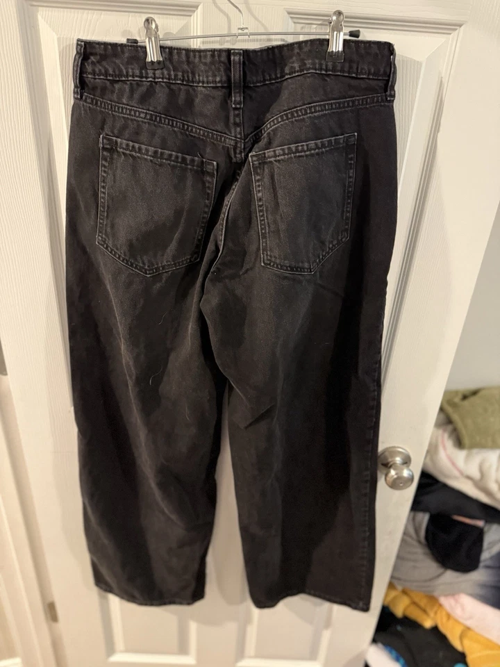 Pantalones de mezclilla holgados de tiro bajo Wild Fable para mujer talla 8 lavado negro regular Foto 4 de 4