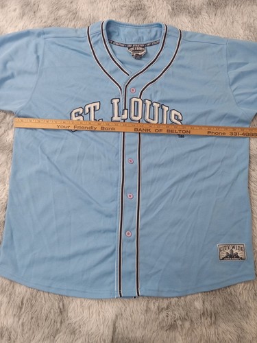 Vtg St. Louis Steve & Barry's Athletics Sz XL Stitched Baseball Jersey City Wide - Picture 11 of 13