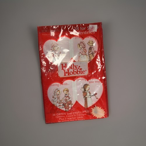 Holly Hobbie Valentines 1990 Sealed Box 38 Cards And 9 Inch Holly Hobbie Doll - Picture 4 of 10