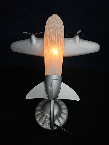 vintage airplane table lamp - Picture 5 of 13