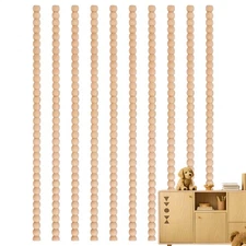 Wood Molding 15.75 Inch Decorative Beaded Wood Trim Moulding 10 Piece Smart