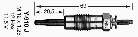 ENGINE GLOW PLUGS NGK 3617 4PCS A FOR VAUXHALL MOVANO I,ARENA 2.5 D 2.5L - Picture 2 of 5