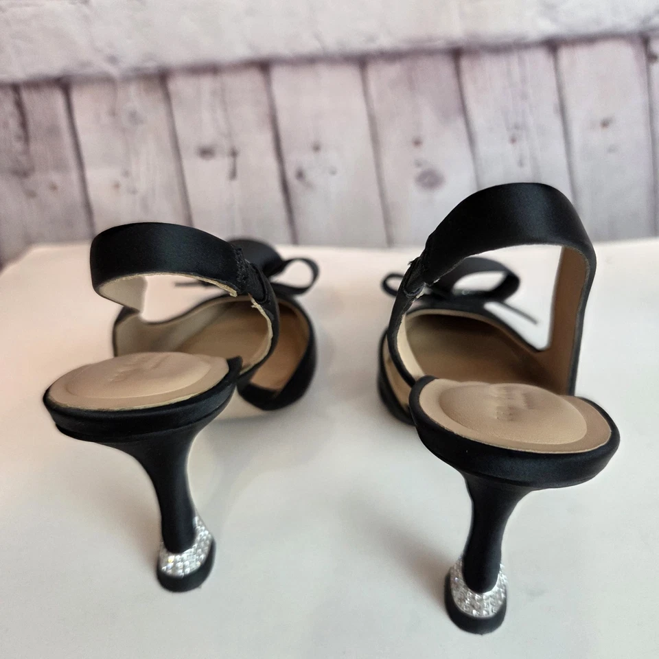 Zapatos de salón Ted Baker Ari para mujer negros satinados talla 6 Foto 3 de 4