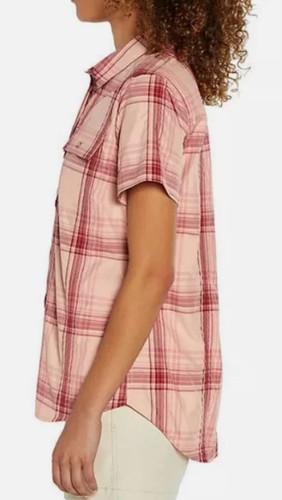 Eddie Bauer Damen Kurzarm Adventure Hemd Gr. Large Peach Starling kariert - Bild 4 von 7