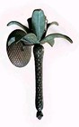 Vintage Metal Palm Tree Pineapple Wall Sconce British Colonial/Coastal Decor