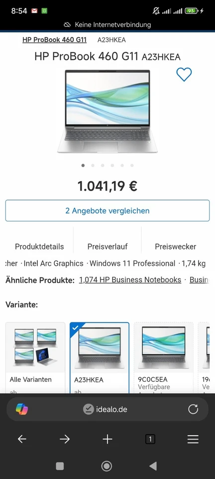 ⚡ HP ProBook 460 G11 - Intel Core Ultra 5 - 16GB DDR5 - UHD Grafik - 256GB NVMe⚡ - Bild 2 von 4