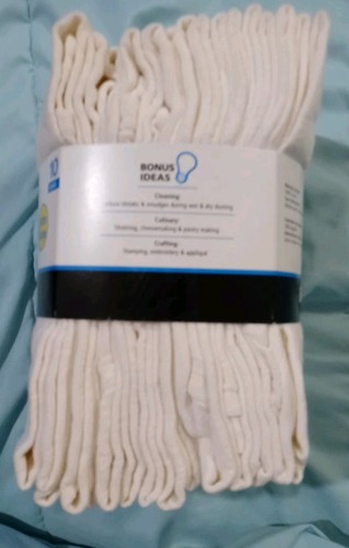 Soft White Flour Sack Towel (10-Pack) 100% Cotton Lint Free New 28” X 29” Large - Picture 6 of 8