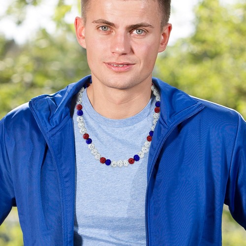 Baseball Necklace for Women Men Sparkle Bling Rhinestone Pollyanna Philadelphia - Picture 2 of 7