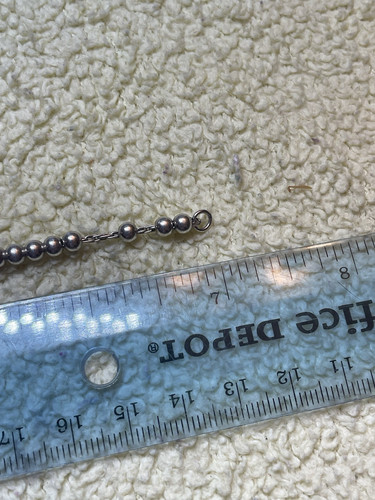 "Brazalete Tiffany & Co. de cuentas de plata con dije de corazón de retorno de oro rosa de 18 quilates 7""" - Imagen 9 de 10