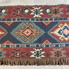Southwestern Valance 17" x 60" Rust Turquoise Frinnge Grommet Pole Top Western