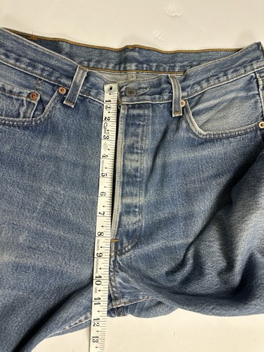 Levi's 501xx Made in USA 90s Vintage Blue Jeans (501-0000) Size W32 L33 - Picture 8 of 16