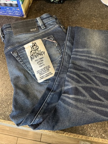 CULT OF INDIVIDUALITY PUNK SUPER SKINNY STRETCH DISTRESSED DENIM JEANS 38 x 32🔥 - Bild 11 von 21
