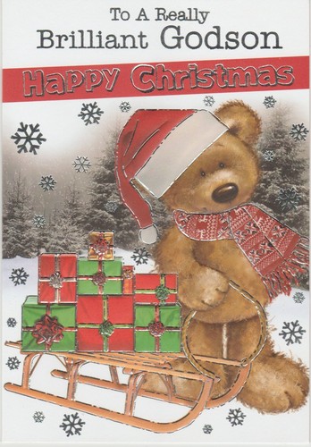 Godson Christmas Card ~ With Love To A Special Godson ~ Various Designs - Picture 16 of 31