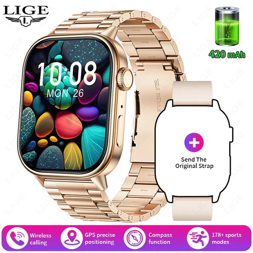 NEW GPS Smart Watch Men Compass Sports Fitness Bluetooth Call IP68 Waterproof 1* - Picture 12 of 34