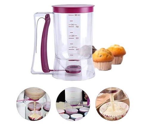 900ML Batter Dispenser Cupcake Pancake Muffin Kitchen Measuring Baking Mix Tools - Bild 3 von 13