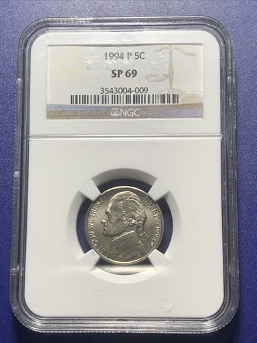 1994 P Jefferson Nickel    NGC SP69